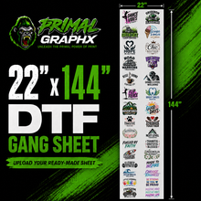 Load image into Gallery viewer, DTF GANG SHEET 22" X 144"
