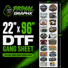 Load image into Gallery viewer, DTF GANG SHEET 22" X 96"
