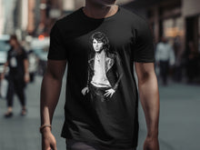 Load image into Gallery viewer, Vintage Black and White Music Legend Graphic T-Shirt
