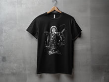Load image into Gallery viewer, Drummer Sketch Design Black T-shirt product
