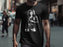 Load image into Gallery viewer, Iconic Rock Legend in Leather Jacket T-shirt
