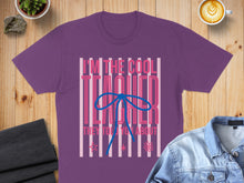 Load image into Gallery viewer, Purple t-shirt with "I'm The Cool Teacher They Told You About" text.
