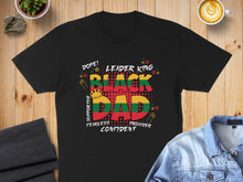 Load image into Gallery viewer, Black Dad design with flag colors, stars, and empowering words.
