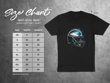 Load image into Gallery viewer, Eagle Football Helmet Graphic Next Level 3600 T-Shirt
