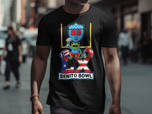 Load image into Gallery viewer, Benito Bowl Frog Football Cartoon Graphic T-Shirt

