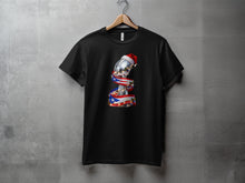 Load image into Gallery viewer, Festive Trophy with Santa Hat Wrapped in Ribbon T-shirt
