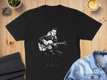 Load image into Gallery viewer, Iconic Musician with Guitar Black Graphic T-Shirt
