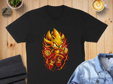 Load image into Gallery viewer, Fierce Golden Hedgehog Graphic Black T-shirt Product
