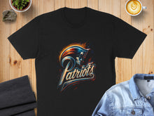 Load image into Gallery viewer, Patriots Logo Graphic Design Black T-Shirt
