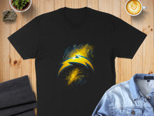 Load image into Gallery viewer, Stylish Black T-Shirt with Vibrant Lightning Design
