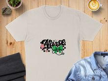 Load image into Gallery viewer, Beige t-shirt with "Nurse" text, flowers, and stethoscope graphic.
