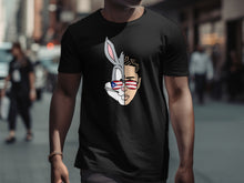 Load image into Gallery viewer, Split Face Design Graphic T-Shirt with Patriotic Sunglasses
