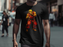 Load image into Gallery viewer, Black T-Shirt with Bold Martial Artist Graphic Design
