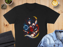 Load image into Gallery viewer, Mysterious Sorceress with Blue Energy T-Shirt Design
