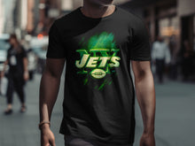 Load image into Gallery viewer, Jets Football Team Graphic Green Glow Shirt
