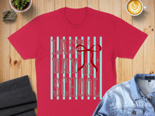 Load image into Gallery viewer, Red t-shirt with "Last Day of School" text and a red bow.
