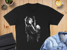Load image into Gallery viewer, Iconic Rock Legend Black Graphic Printed T-shirt
