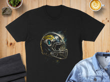 Load image into Gallery viewer, Fierce Football Helmet Design Black T-Shirt
