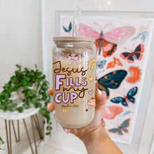 Load image into Gallery viewer, Jesus Fills My Cup 16oz UVDTF Cup Wrap *Physical Transfer* UV DTF Transfers, Christian Cup Wrap Transfers, Ready to Ship uvdtf 0002
