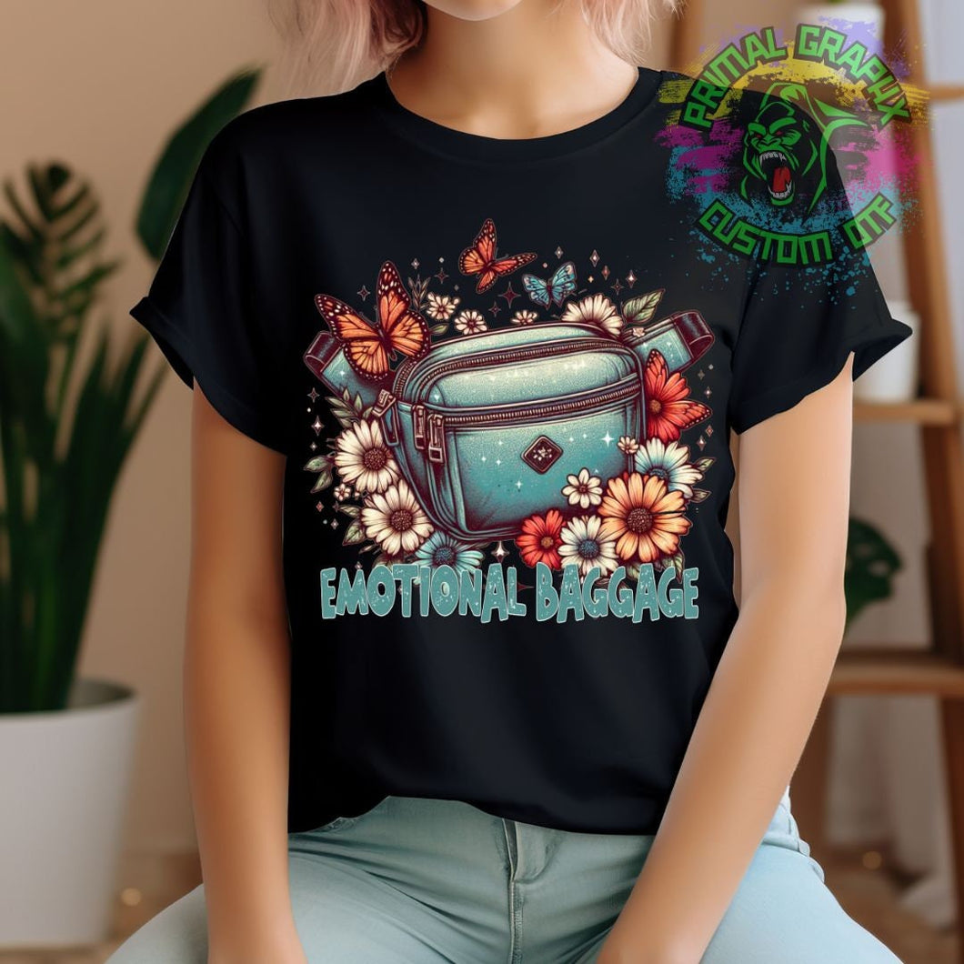 Emotional Baggage Mental Health DTF Transfer | Funny Mental Health DTF Transfer | DTF Transfer | Ready to Press Transfer D0020