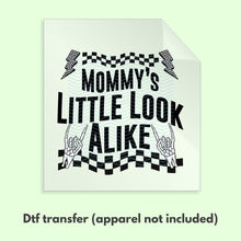 Load image into Gallery viewer, Mommy&#39;s Little Look Alike Skeleton Checkered DTF Transfer | Kids DTF Transfer | Mini DTF Transfer | Ready to Press Transfer D0023
