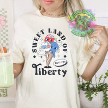 Load image into Gallery viewer, Sweet Land of Liberty 4th of July Retro DTF Transfer Ready to Press DTF Transfer Patriotic Summer dtf apparel transfer D0032
