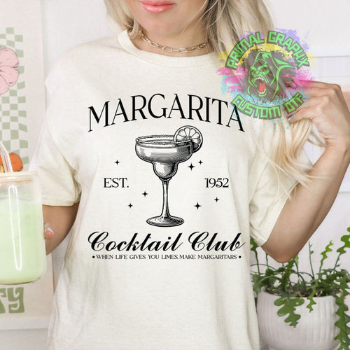 Ready to Press Margarita Aesthetic DTF Transfer Cocktails Vintage DTF Apparel Transfers Direct to Film Transfers Aesthetic D0038