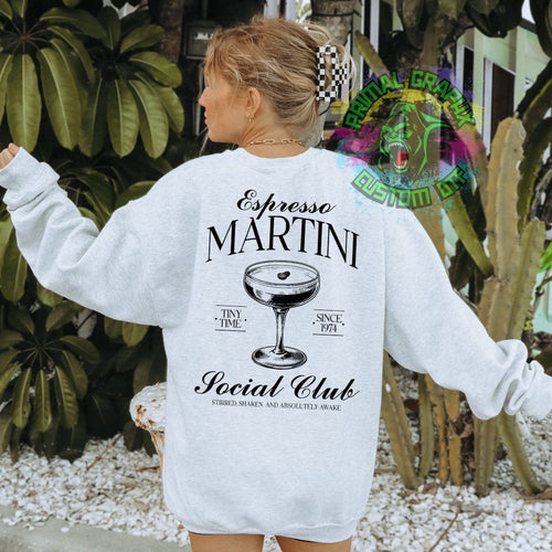 Ready to Press Espresso Martini Aesthetic DTF Transfer Cocktails Vintage DTF Apparel Transfers Direct to Film Transfers Aesthetic D0041