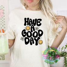 Load image into Gallery viewer, Ready to Press Have a Good Day Retro Smiley DTF Transfer Retro Aesthetic Trendy DTF Transfer Apparel Transfer Tshirt Transfer D0049
