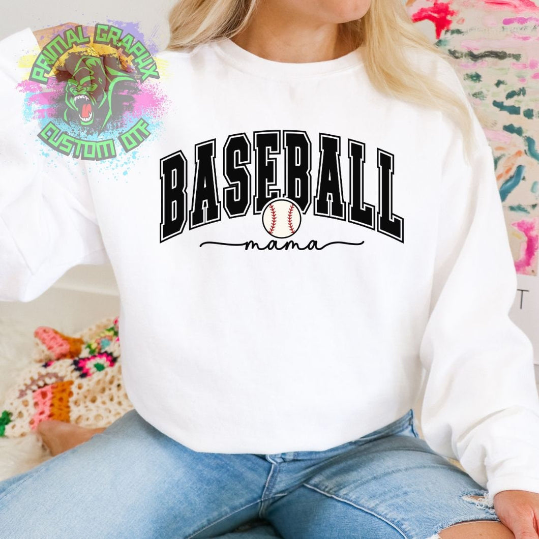 Baseball Mama Retro DTF Transfer | Mama DTF Transfer | Baseball DTF Transfer | Ready to Press Transfer D0015