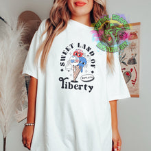 Load image into Gallery viewer, Sweet Land of Liberty 4th of July Retro DTF Transfer Ready to Press DTF Transfer Patriotic Summer dtf apparel transfer D0032
