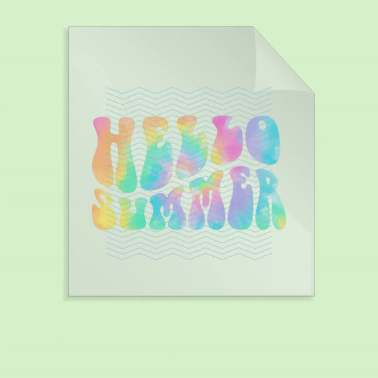 Hello Summer Tie Dye DTF Transfer Ready to Press Tshirt Transfer Summer DTF Transfer Summer Shirt Transfer DTF Transfer D0026