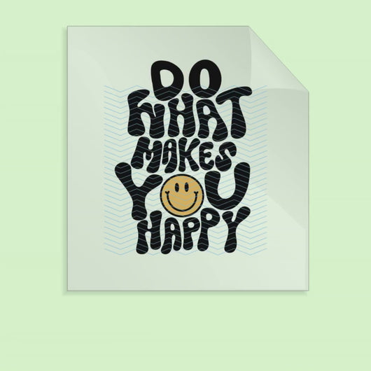 Ready to Press Do What Makes You Happy Retro Smiley DTF Transfer Retro Aesthetic Trendy DTF Transfer Apparel Transfer Tshirt Transfer D0044