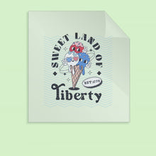 Load and play video in Gallery viewer, Sweet Land of Liberty 4th of July Retro DTF Transfer Ready to Press DTF Transfer Patriotic Summer dtf apparel transfer D0032
