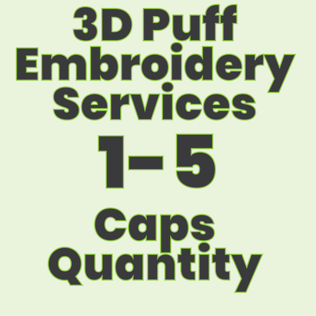 Embroidery Services Caps 1-5