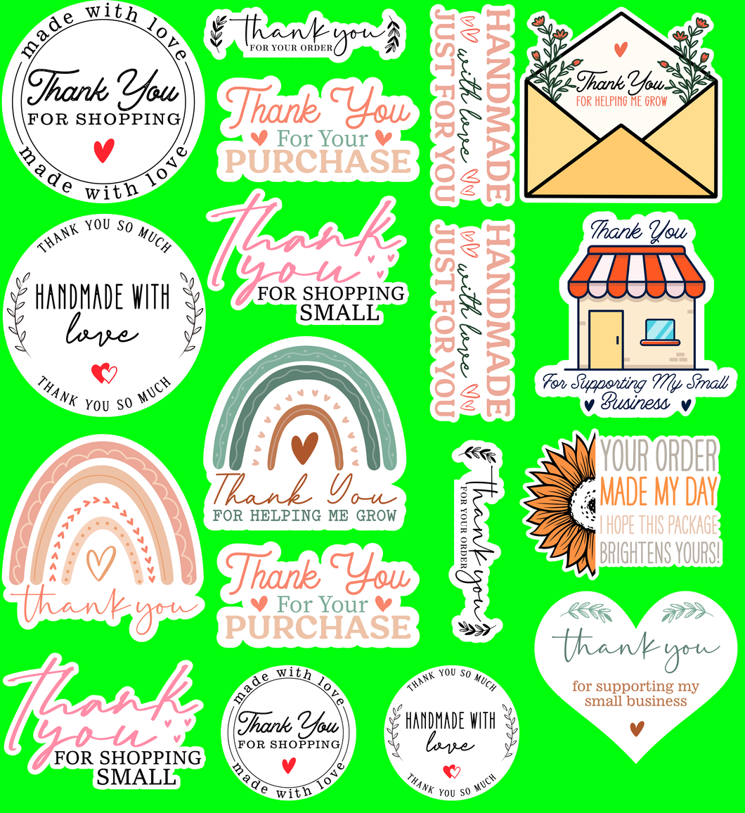 SMALL BUSINESS THANK YOU STICKERS