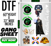 Load image into Gallery viewer, DTF GANG SHEET 22&quot; X 60&quot;
